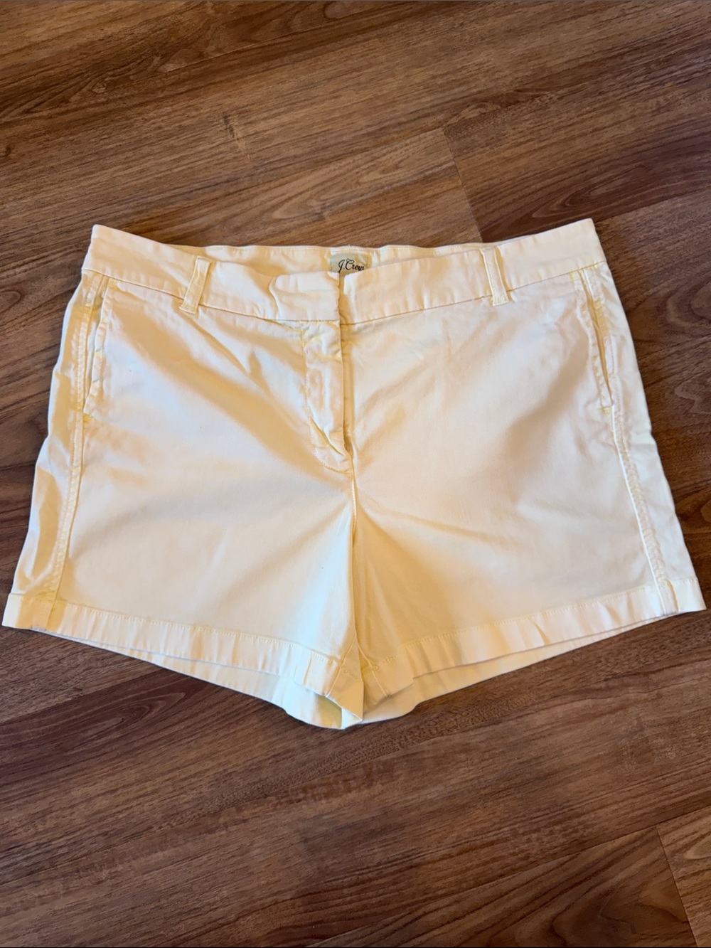 J. Crew Butter Yellow Casual Cotton Shorts